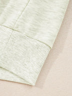 Sarah Express Women's Contrast Striped Patchwork Zip Collar Sweatshirt