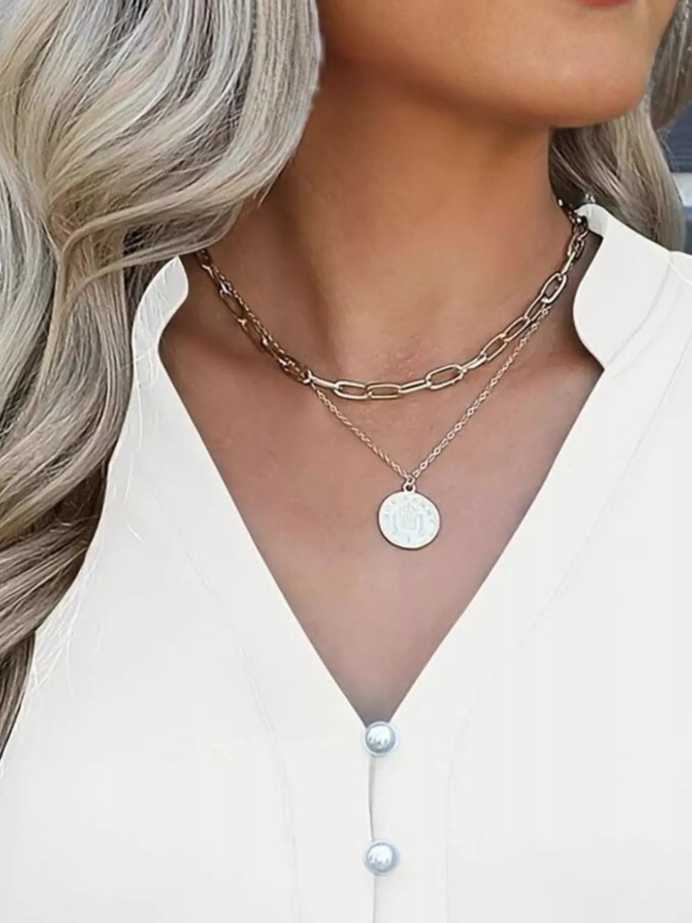 Sarah Express Women's Notched Flounce Sleeve Blouse - Plus Size Button Front Top