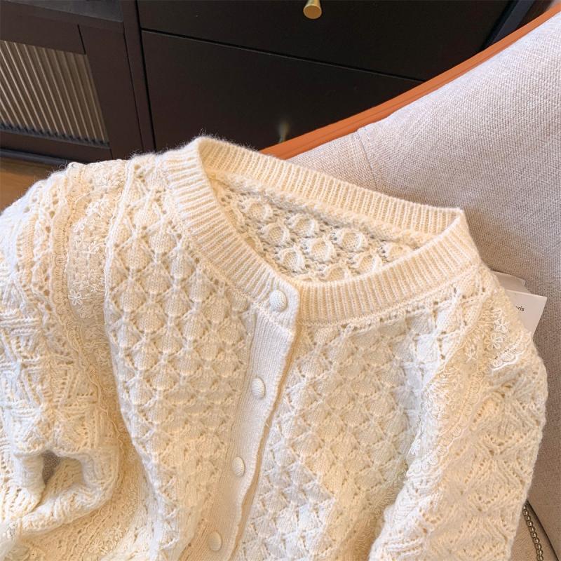 Western Style Knitted Lace Cardigan Women's Outerwear