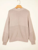 Sarah Express Women's Texture Knitted Dropped Shoulder Sweater