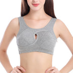 Women's Wireless Support Bra Anti-Sag Full Coverage Cotton Blend Sports