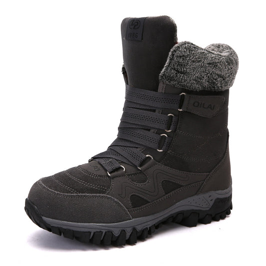Sarah Express Women's Lace-Up Ankle Boots | Plush-Lined Warm Winter Heeled Boots
