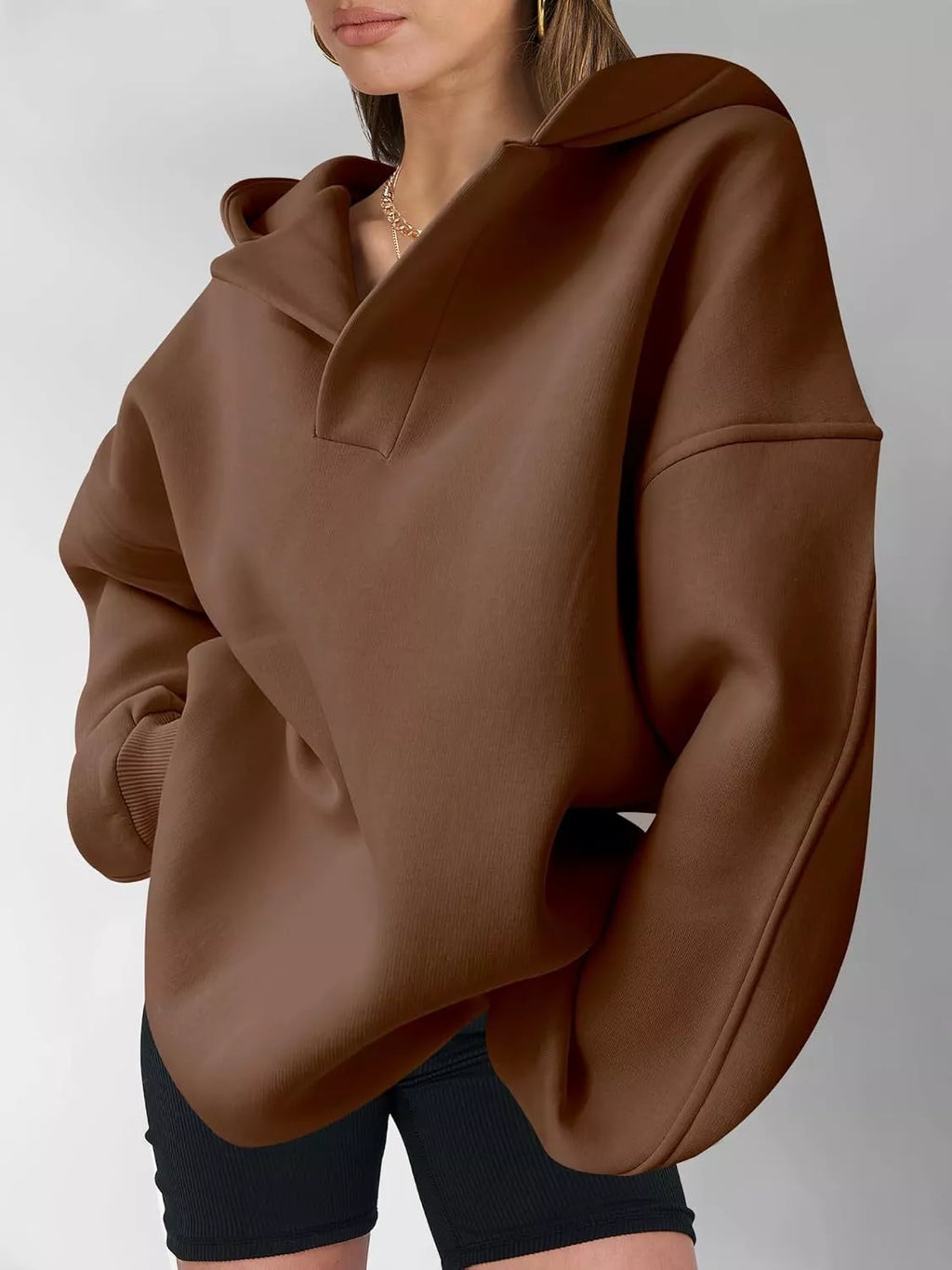 Sarah Express Women's Dropped Shoulder Long Sleeve Sweatshirt