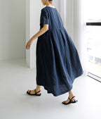 Women's Loose Fit Round Neck Maxi Dress A-Line Pullover
