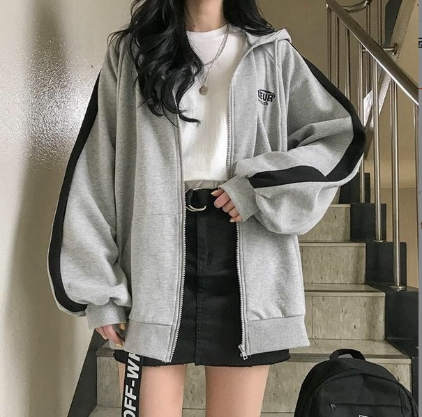 Women's Fleece Cardigan Jacket - Cozy Hooded Outerwear for Fall Winter Casual Wear