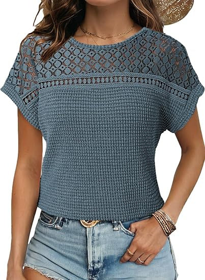 Hollow Cutout Breathable Short Sleeve T-Shirt Raglan Sleeve