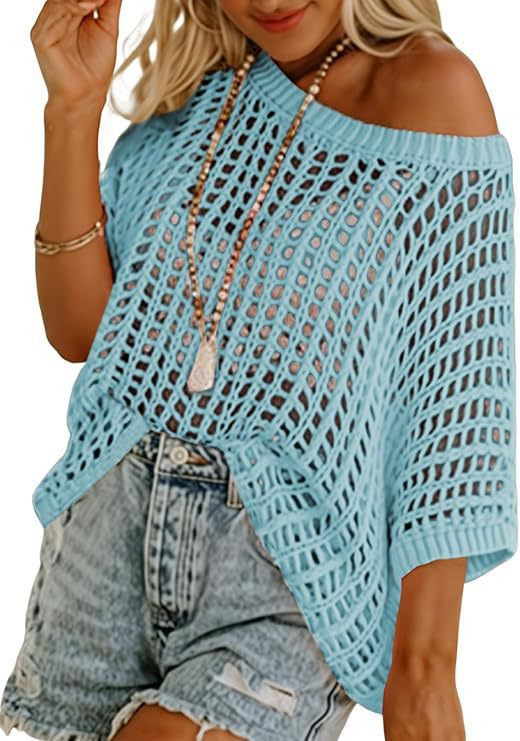 Cutout Empty Top Pullover Beach Cover-up Knitted Sweater