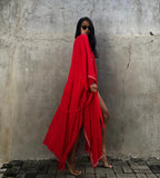 Women's Rayon Embroidered Beach Cover Up Cardigan Sun Protection Swimwear