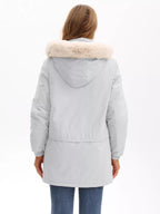 Trendsi Full Size Fur Hooded Warm Winter Parka Outerwear Plus Size