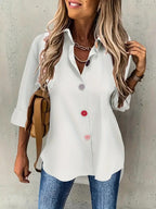 Women's Button Front Cardigan Shirt - Long Sleeve Casual Top
