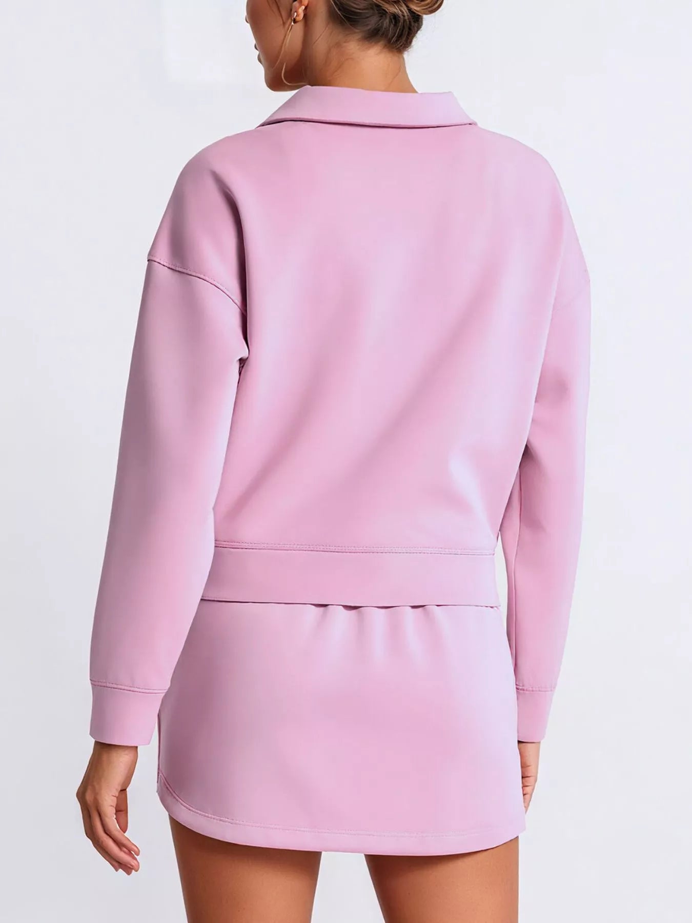 Sarah Express Women's Dropped Shoulder Top and Skirt Set