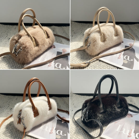 Sarah Express Faux Mink Fur Tote Bag