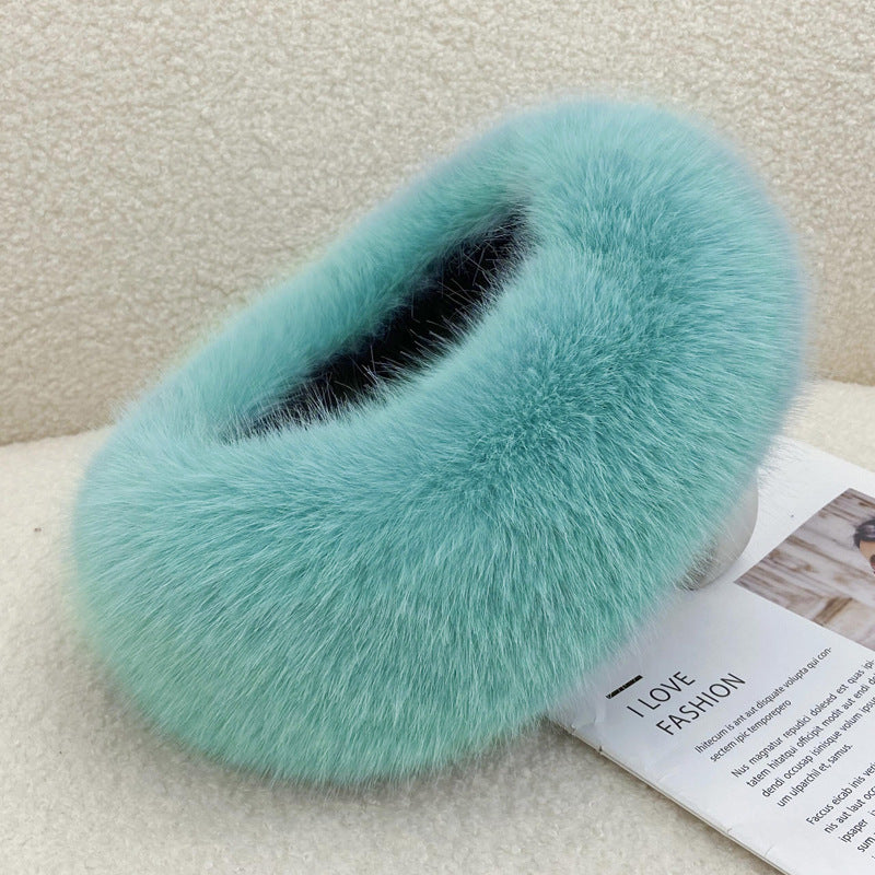 Faux Fur Headband Ear Warmer Winter Hair Band Accessory
