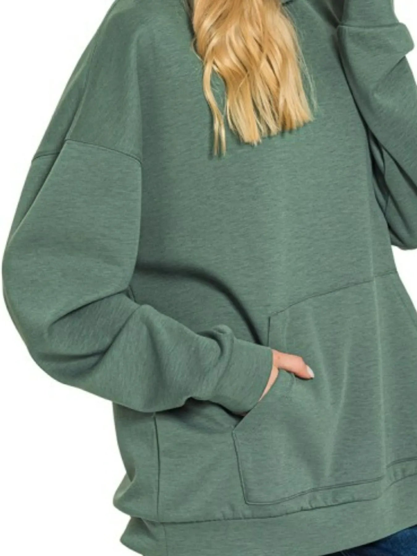 Sarah Express Women's Oversized Scuba Hoodie | Kangaroo Pocket | Polyester Blend | S/M-L/XL