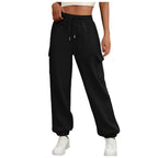 Women's Fleece Lined Baggy Joggers - High Waist Cargo Sweatpants Fall Winter Plus Size