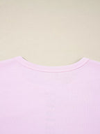 Sarah Express Women's Exposed Seam Color Block Striped Patchwork Loose Henley Sweatshirt