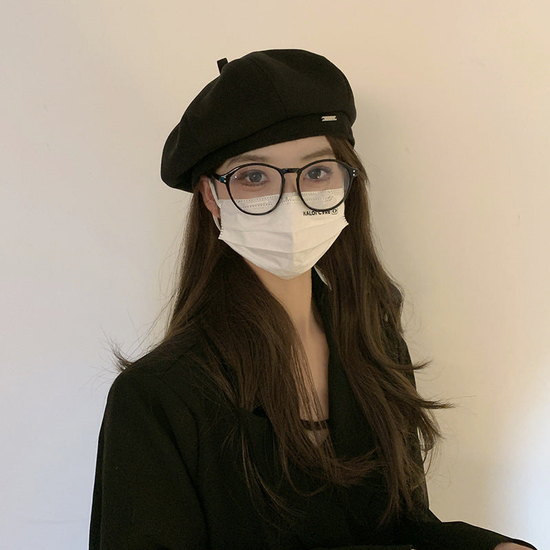 Classic Dome Beret Painter Cap Women's Polyester All Season Hat