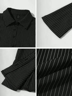 Sarah Express Women's Striped Button Up Long Sleeve Shirt