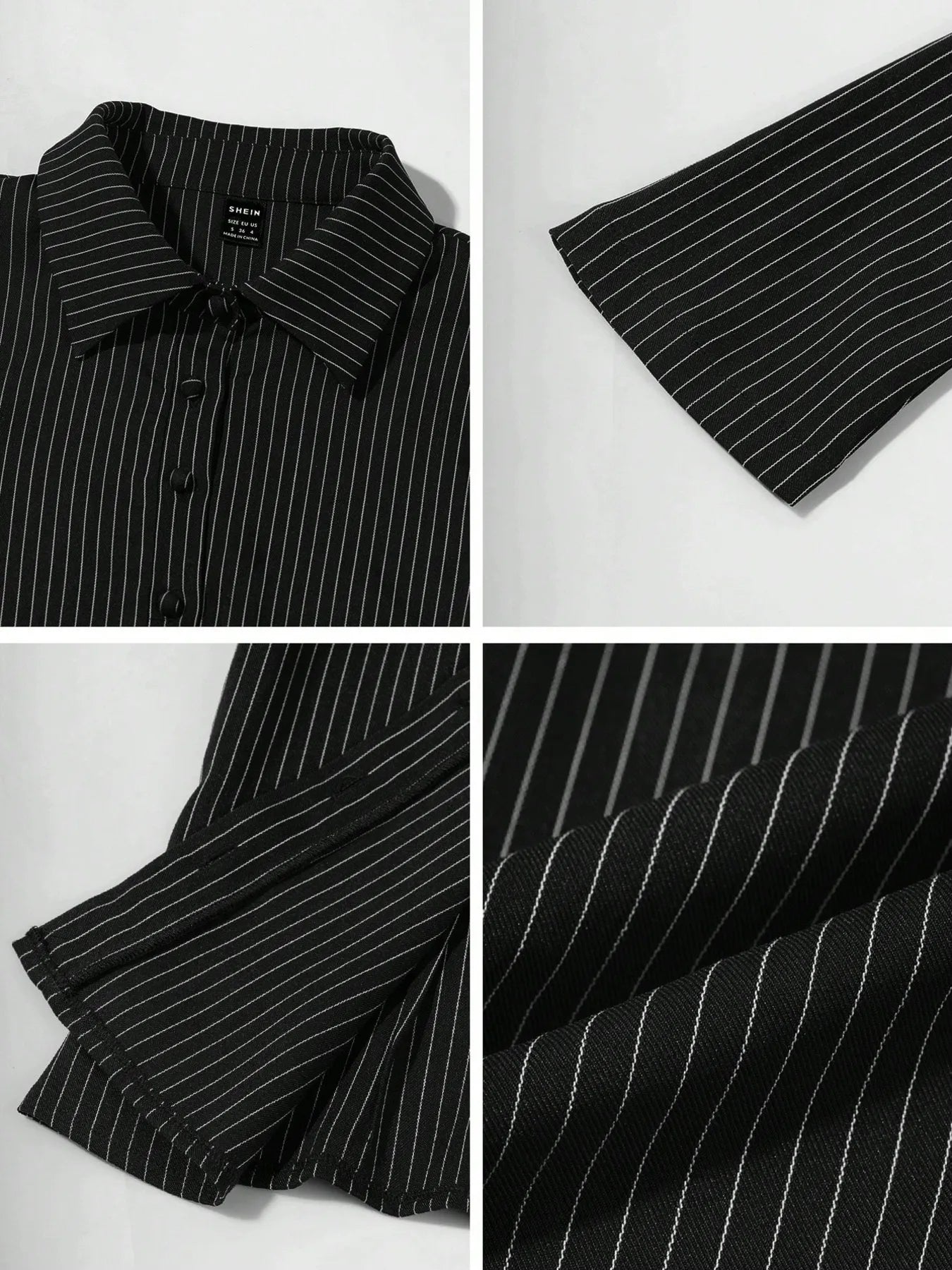 Sarah Express Women's Striped Button Up Long Sleeve Shirt