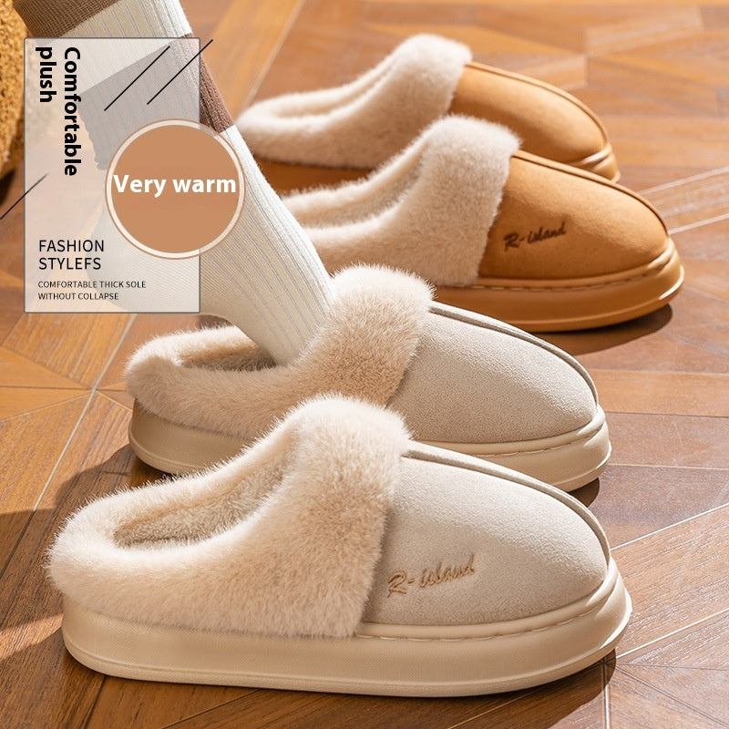 Sarah Express Unisex Winter Fluffy Slides | Cosy Warm Non-Slip Indoor Cotton Slippers