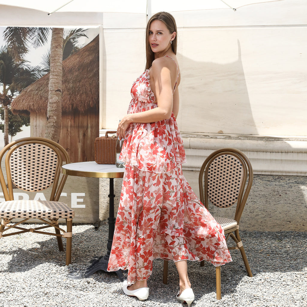 Women's Simple Maxi Dress Polyester Long Casual