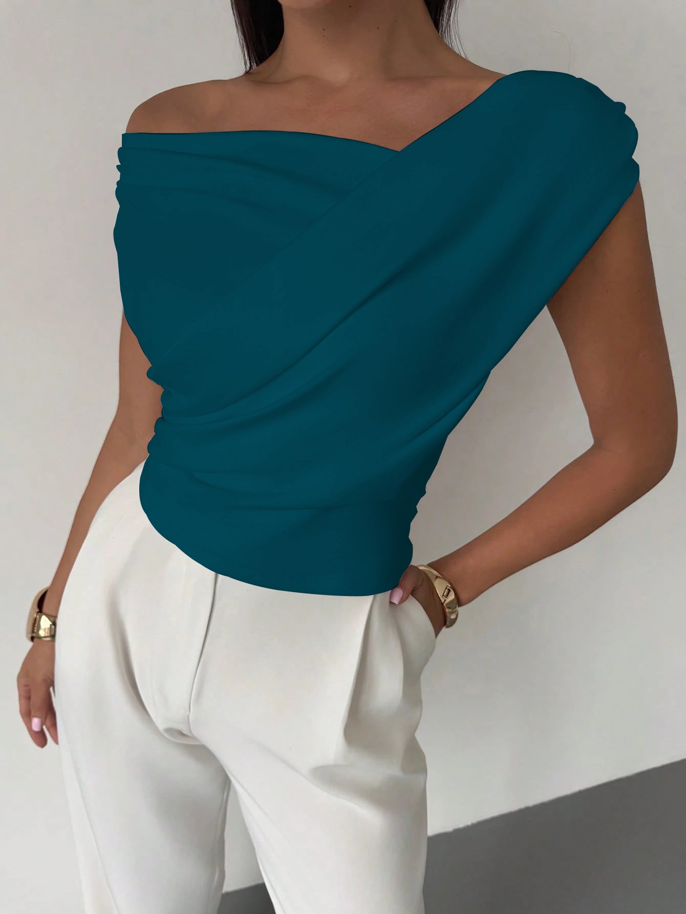 Sleeveless Solid Color Tank Top Women's Casual Work Tee