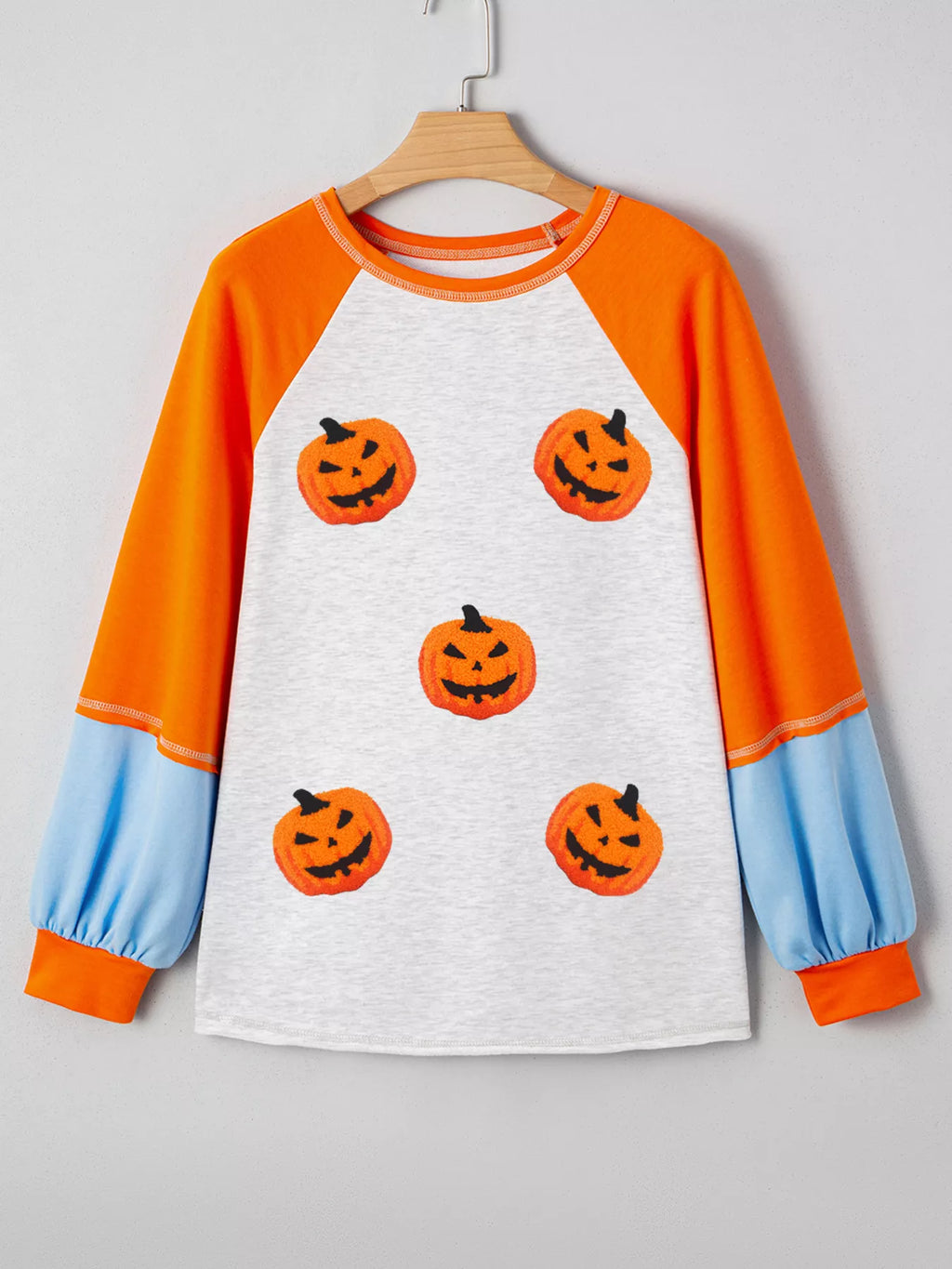 Sarah Express Women's Halloween Pumpkin Print Long Sleeve T-Shirt