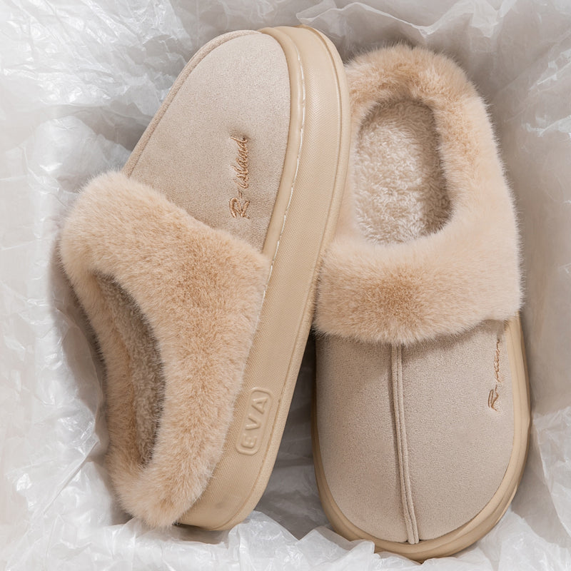 Sarah Express Unisex Winter Fluffy Slides | Cosy Warm Non-Slip Indoor Cotton Slippers