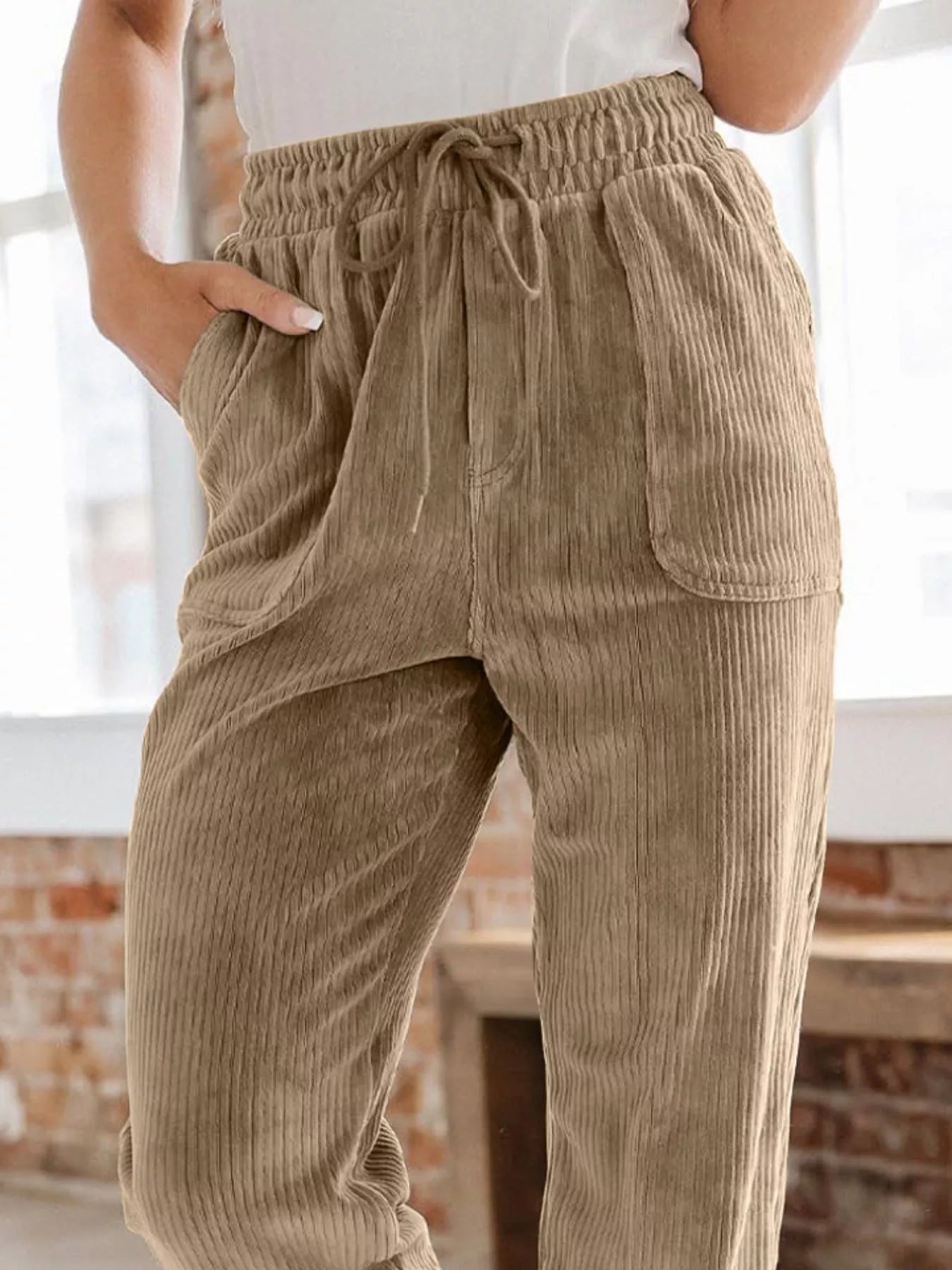 Sarah Express Women's Relaxed Fit Corduroy Pants