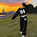 Women's 2-Piece Sweater Pants Set Casual Printed Lounge Outfit