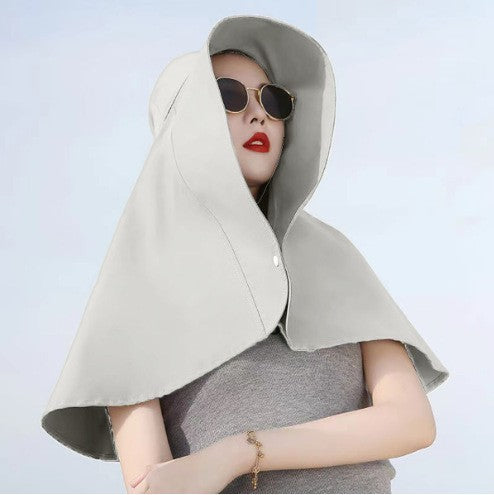 Sun Protection Hat Neck Shawl Coverage Dome Style