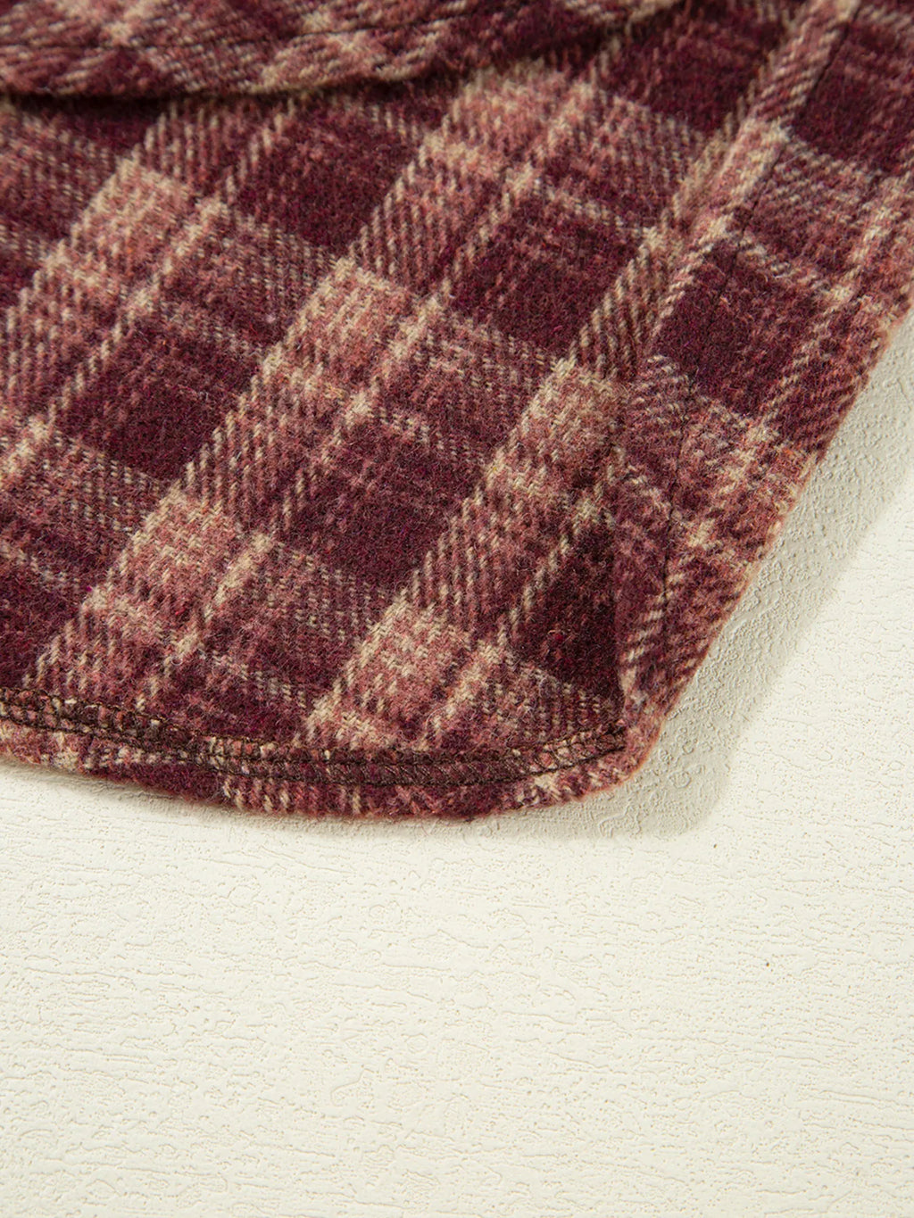 Sarah Express Women's Plaid Patchwork Drop Shoulder Sweatshirt