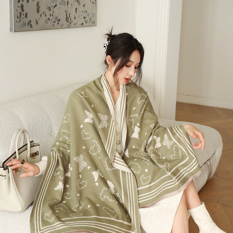 Women's Oversized Imitation Cashmere Winter Scarf Warm Wrap