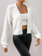 Sarah Express Women's Open Front Long Sleeve Cardigan