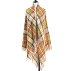 Women's Oversized Square Scarf Cashmere-like Double-Sided Shawl 140cm Woven Fall Winter Accessory