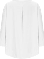 Sarah Express Women's Round Neck Relaxed Fit Blouse Plus Size