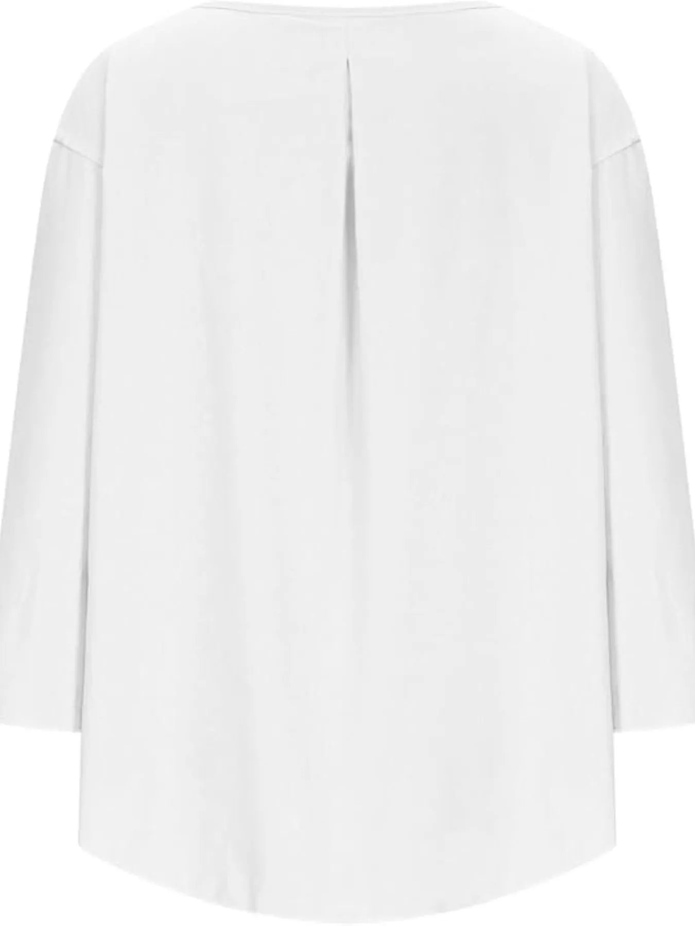 Sarah Express Women's Round Neck Relaxed Fit Blouse Plus Size