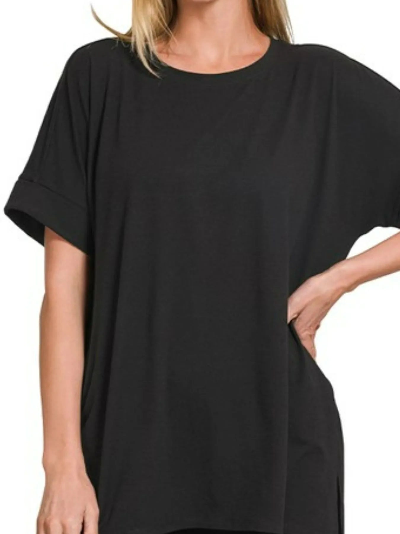 Sarah Express Women’s Brushed Microfiber Top and Biker Shorts Set