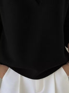 Sarah Express Women's V-Neck Long Sleeve Sweater Plus Size