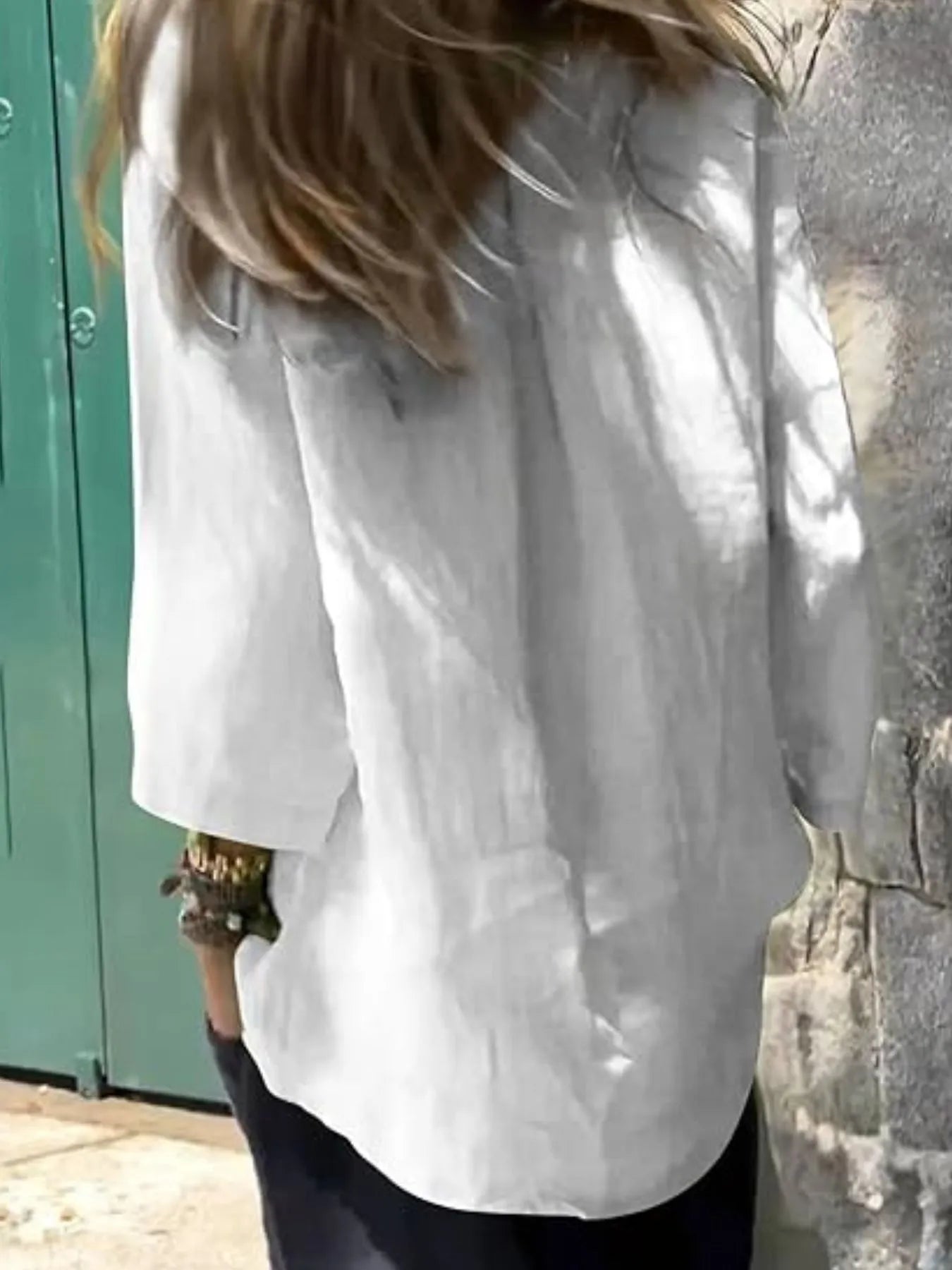 Sarah Express Women's Round Neck Relaxed Fit Blouse Plus Size