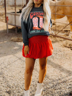 Sarah Express Women's Cowboy Queen Card Drop Shoulder Graphic Sweatshirt