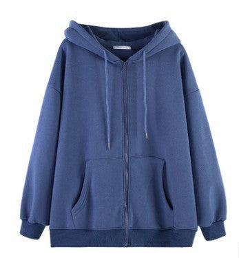 Women's Fleece Cardigan Jacket - Cozy Hooded Outerwear for Fall Winter Casual Wear