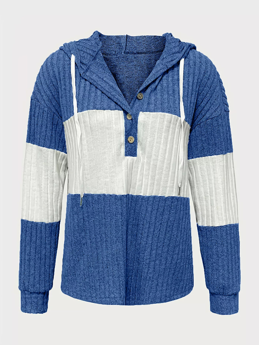 Sarah Express Women's Color Block Drawstring Long Sleeve Hoodie