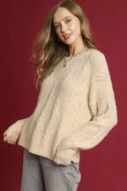 Women's Pearl-Embellished Long Sleeve Sweater | Fast Shipping | Sarah Express