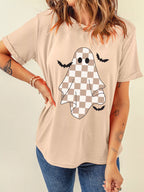 Sarah Express Women's Ghost Bat Halloween Holiday Graphic Tee