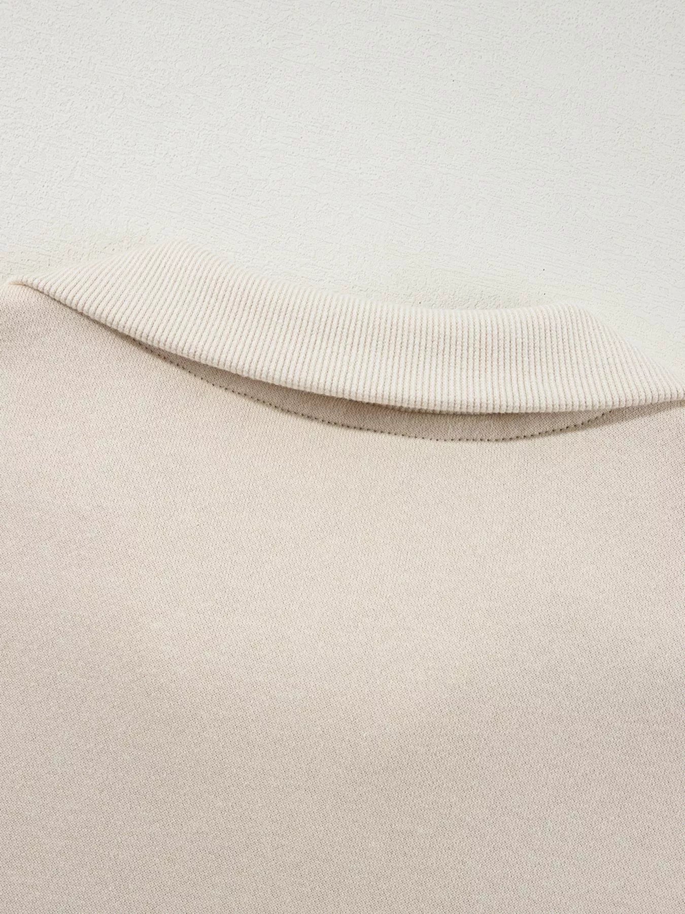 Sarah Express Women's Drop Shoulder Zip Up Jacket and Drawstring Pants Active 2pcs Set