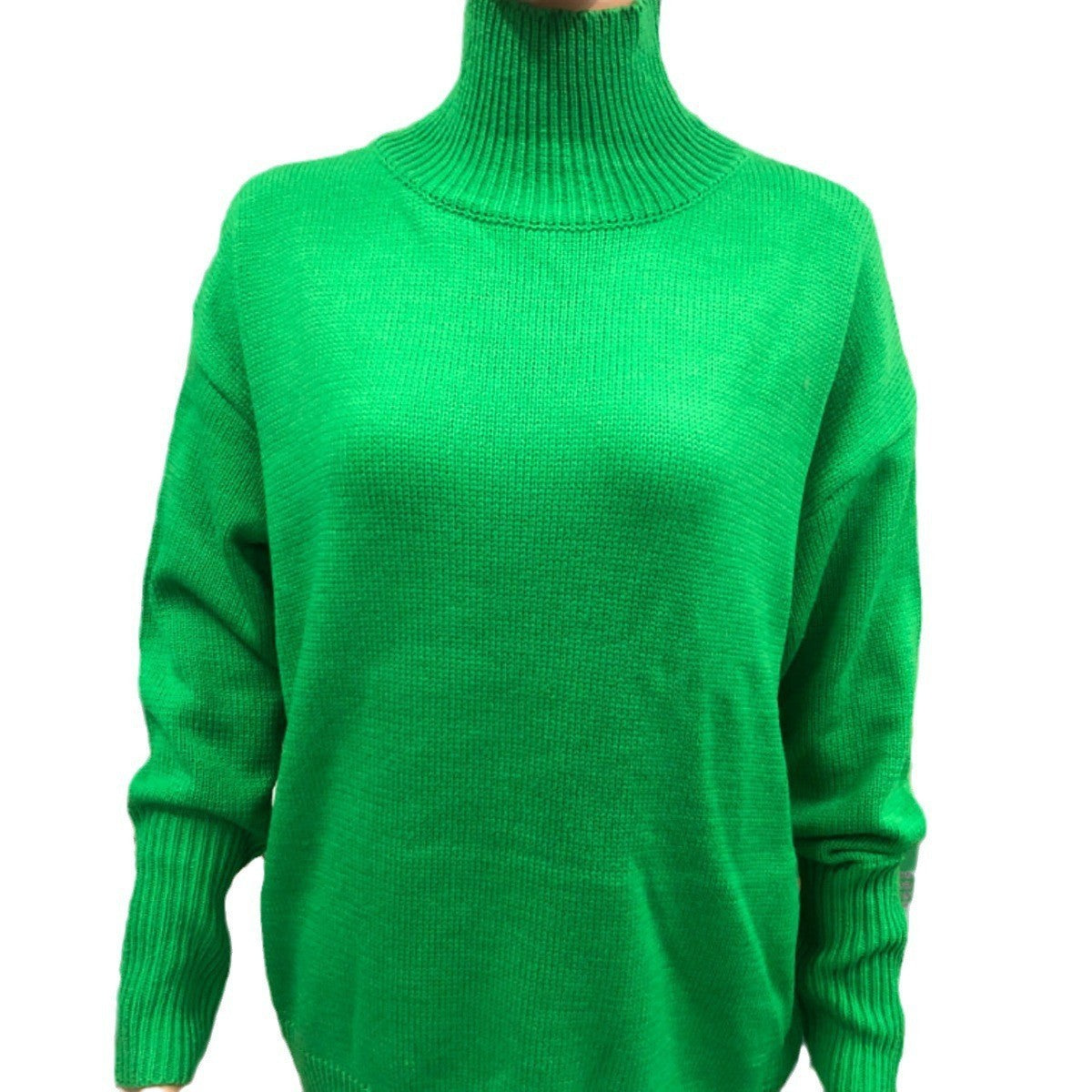 Women's Long Sleeve Pullover Sweater Solid Color Acrylic