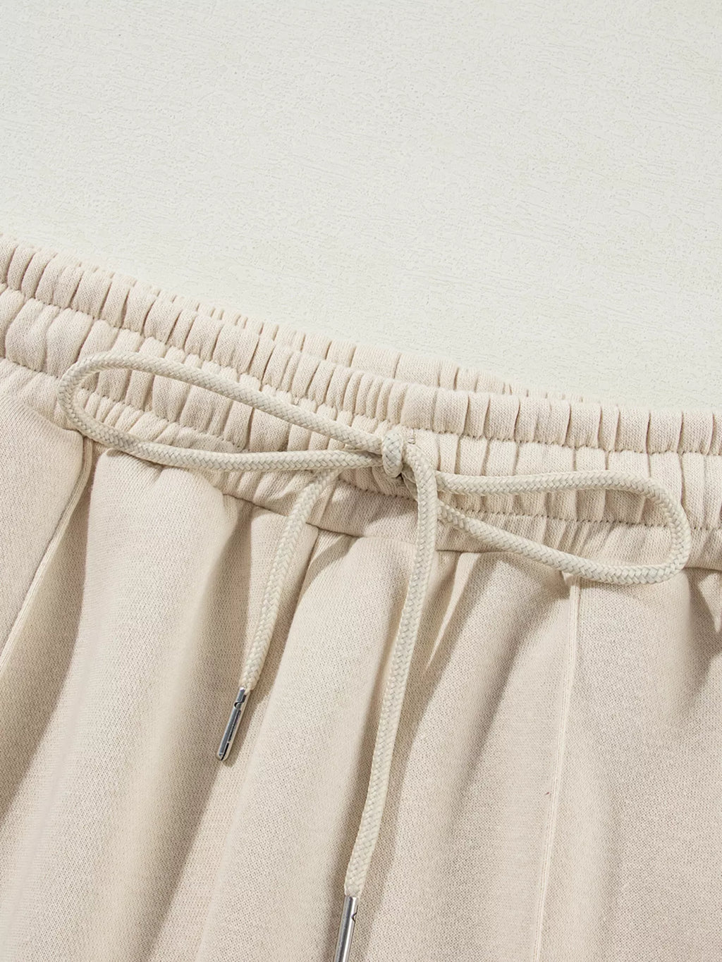 Sarah Express Women's Drop Shoulder Zip Up Jacket and Drawstring Pants Active 2pcs Set