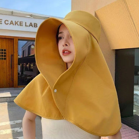 Sun Protection Hat Neck Shawl Coverage Dome Style