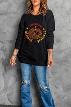 Sarah Express Women's Pumpkin Graphic Long Sleeve Sweatshirt